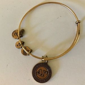 Gold Alex and Ani Delta Gamma Bracelet